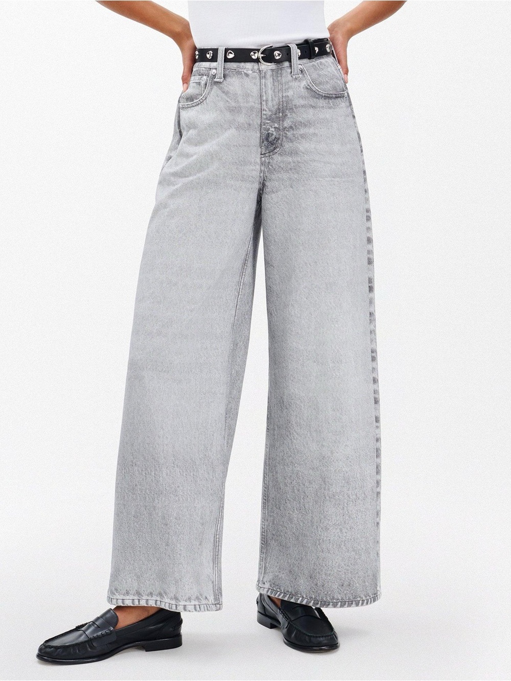 RAG & BONE Miramar Sofie Ankle-Length Cotton Terry Pant in Icy Grey